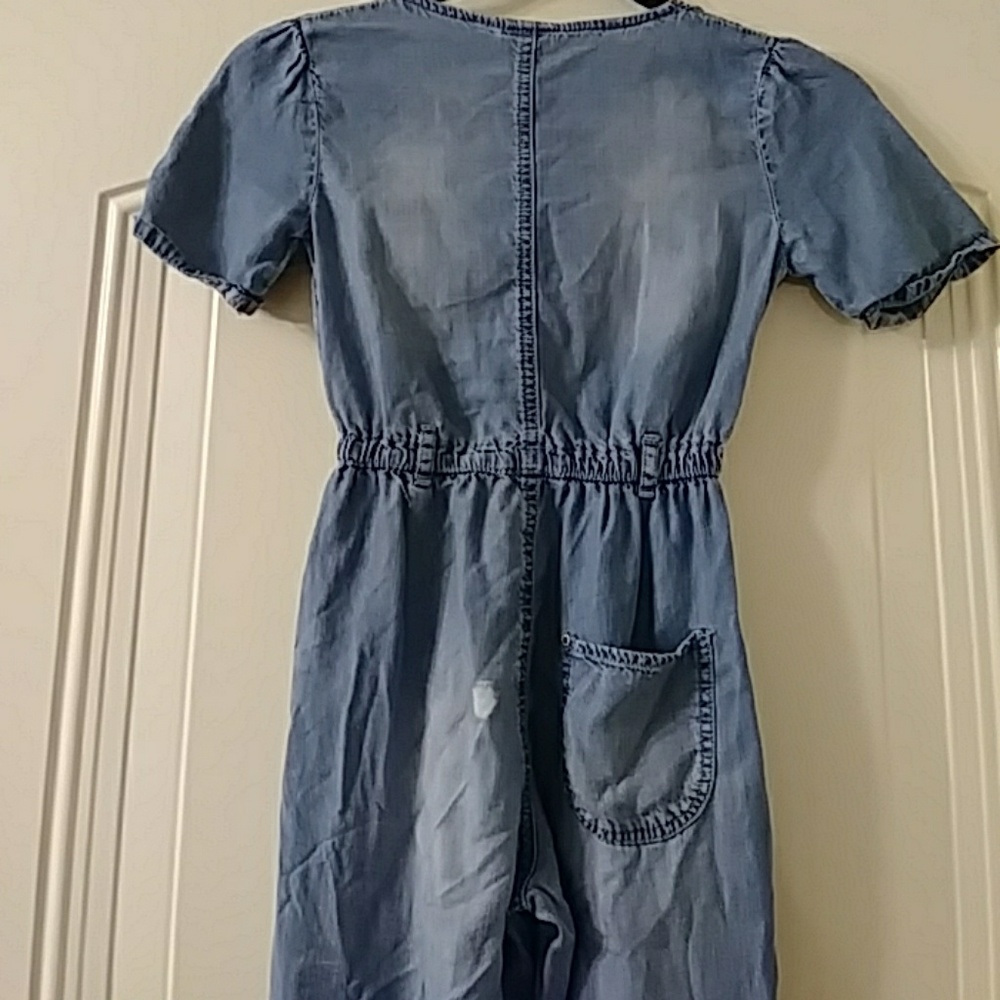 H&M GIRLS DENIUM ROMPER SIZE 6-7 - Picture 7 of 8